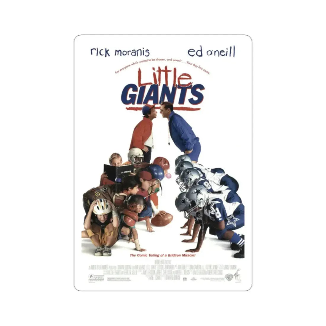 Little Giants 1994 Movie Poster STICKER Vinyl Die-Cut Decal 2 Inch - The Sticker Space
