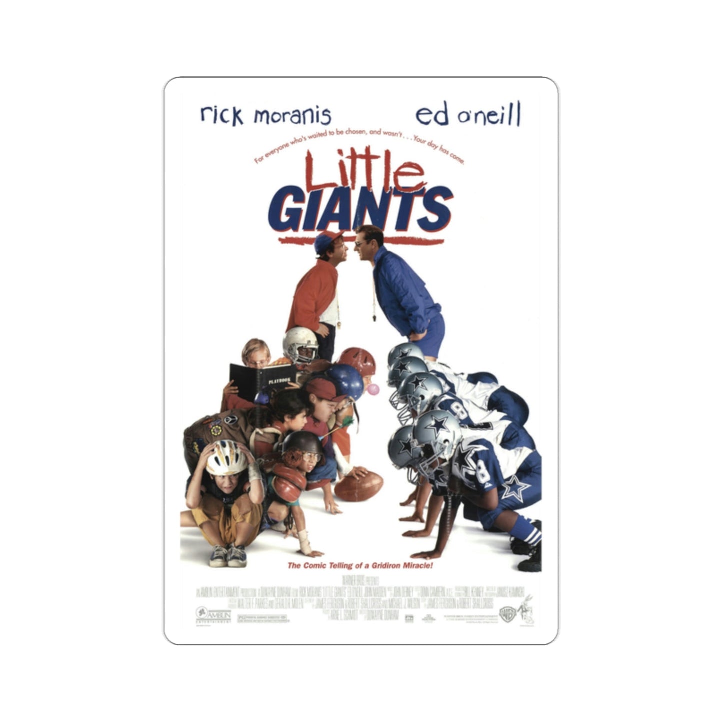 Little Giants 1994 Movie Poster STICKER Vinyl Die-Cut Decal-2 Inch-The Sticker Space