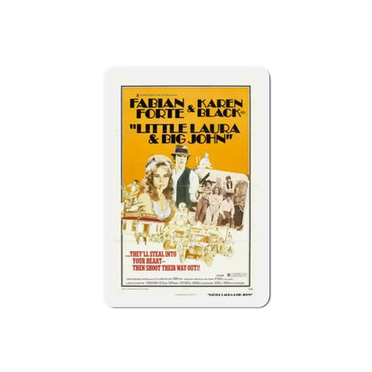 Little Laura and Big John 1973 Movie Poster Refrigerator Magnet 2 Inch - The Sticker Space