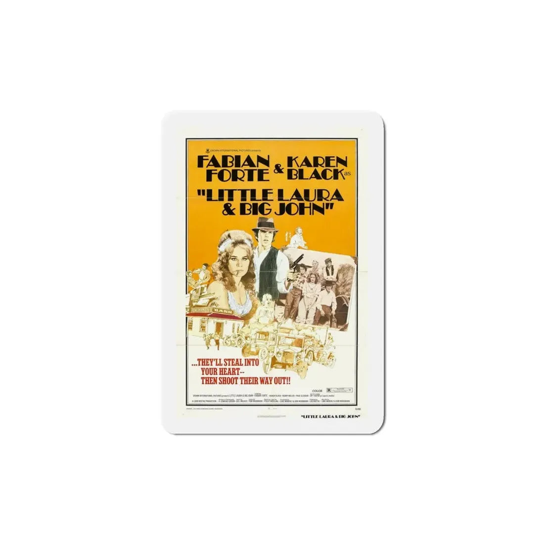 Little Laura and Big John 1973 Movie Poster Refrigerator Magnet - The Sticker Space