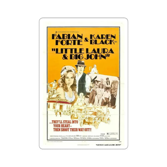 Little Laura and Big John 1973 Movie Poster STICKER Vinyl Die-Cut Decal 6 Inch - The Sticker Space