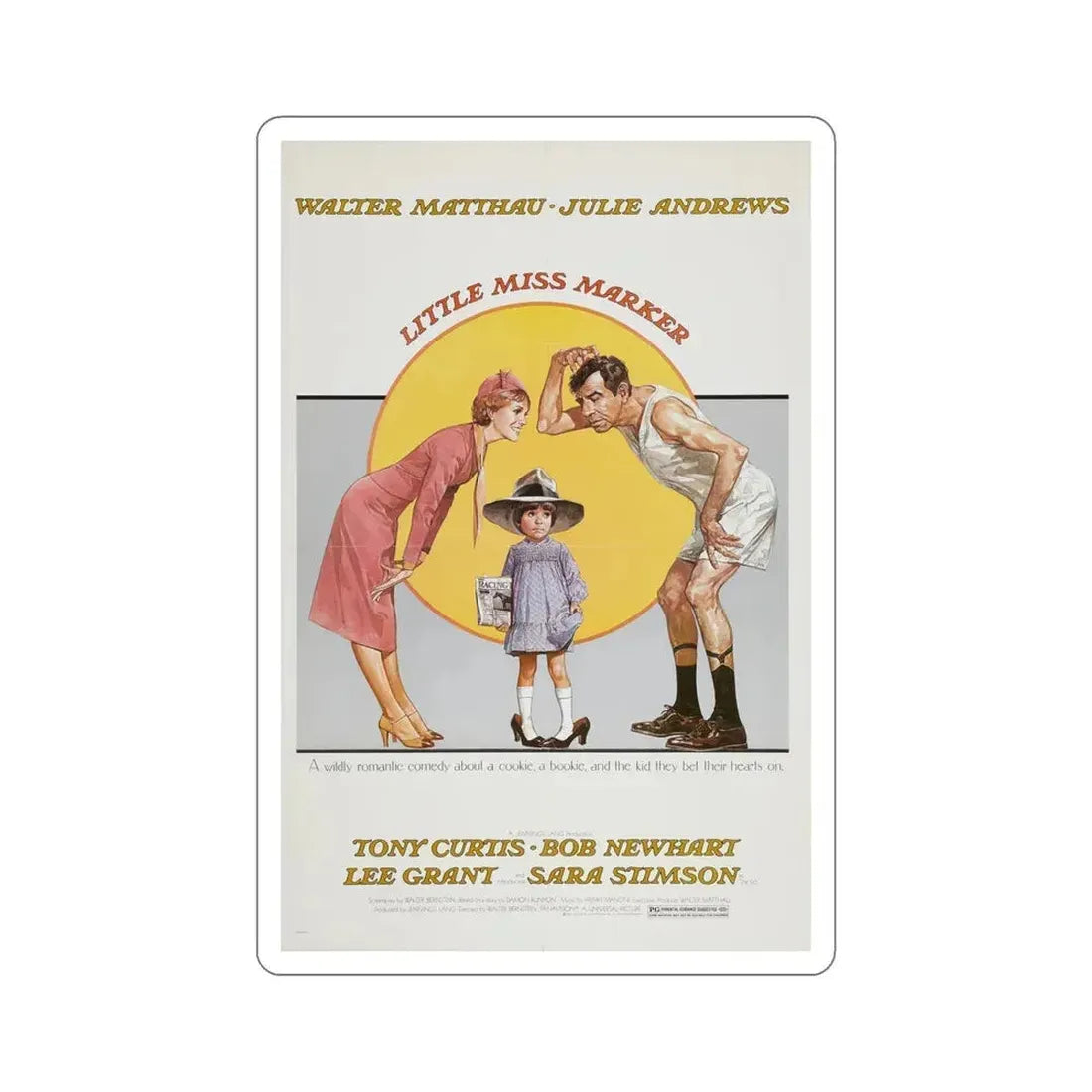 Little Miss Marker 1980 Movie Poster STICKER Vinyl Die-Cut Decal 4 Inch - The Sticker Space