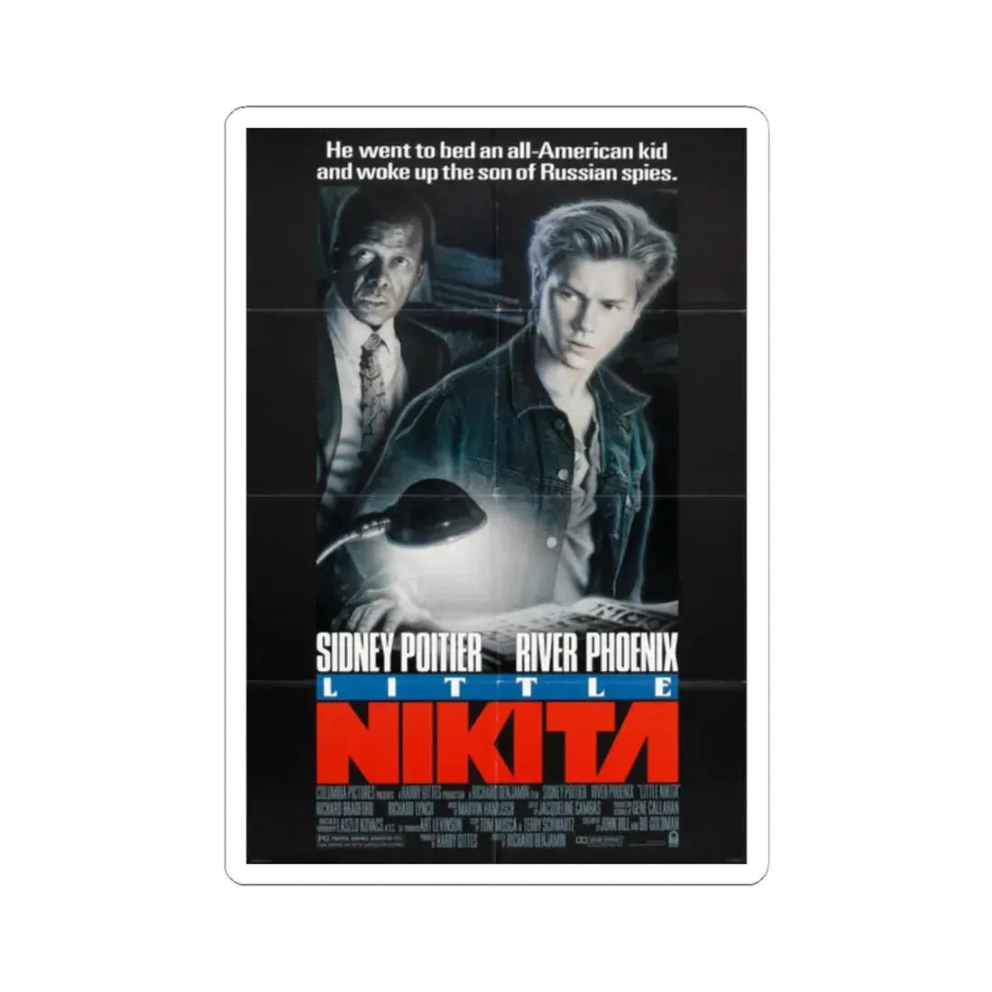 Little Nikita 1988 Movie Poster - STICKER Vinyl Kiss-Cut Decal 2 Inch White - The Sticker Space