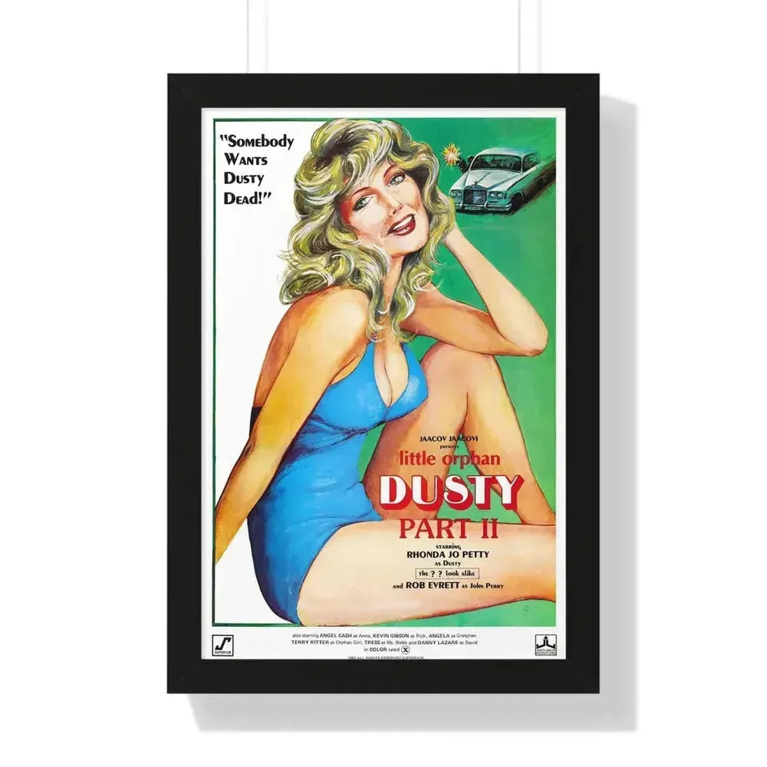 LITTLE ORPHAN DUSTY 1978 - Framed Movie Poster 16″ x 24″ Black - The Sticker Space