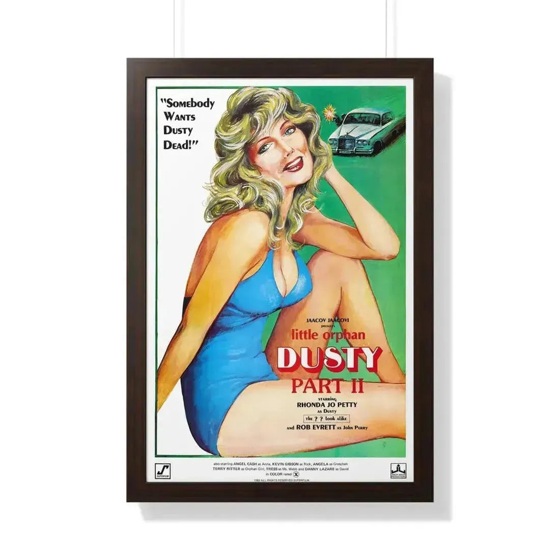 LITTLE ORPHAN DUSTY 1978 - Framed Movie Poster 20" x 30" Walnut - The Sticker Space