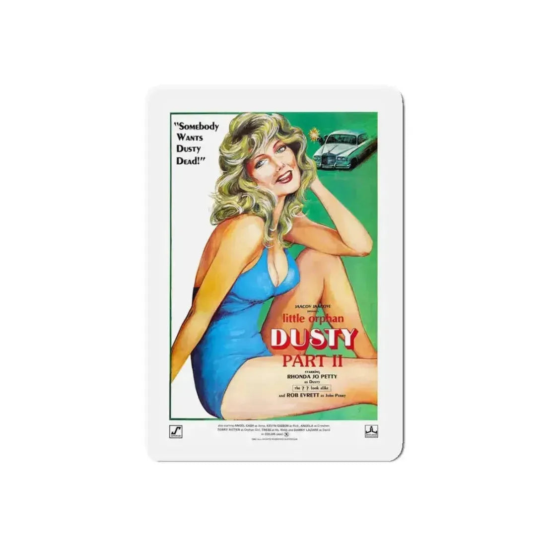 LITTLE ORPHAN DUSTY 1978 Movie Poster - Refrigerator Magnet 4 Inch Die-Cut - The Sticker Space