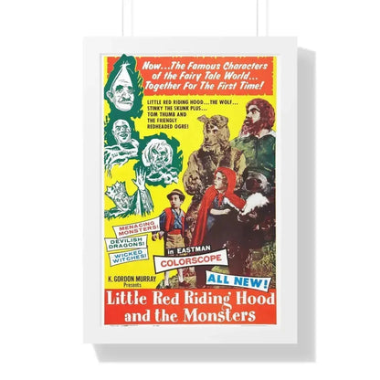 LITTLE RED RIDING HOOD AND THE MONSTERS 1962 - Framed Movie Poster 16″ x 24″ White - The Sticker Space