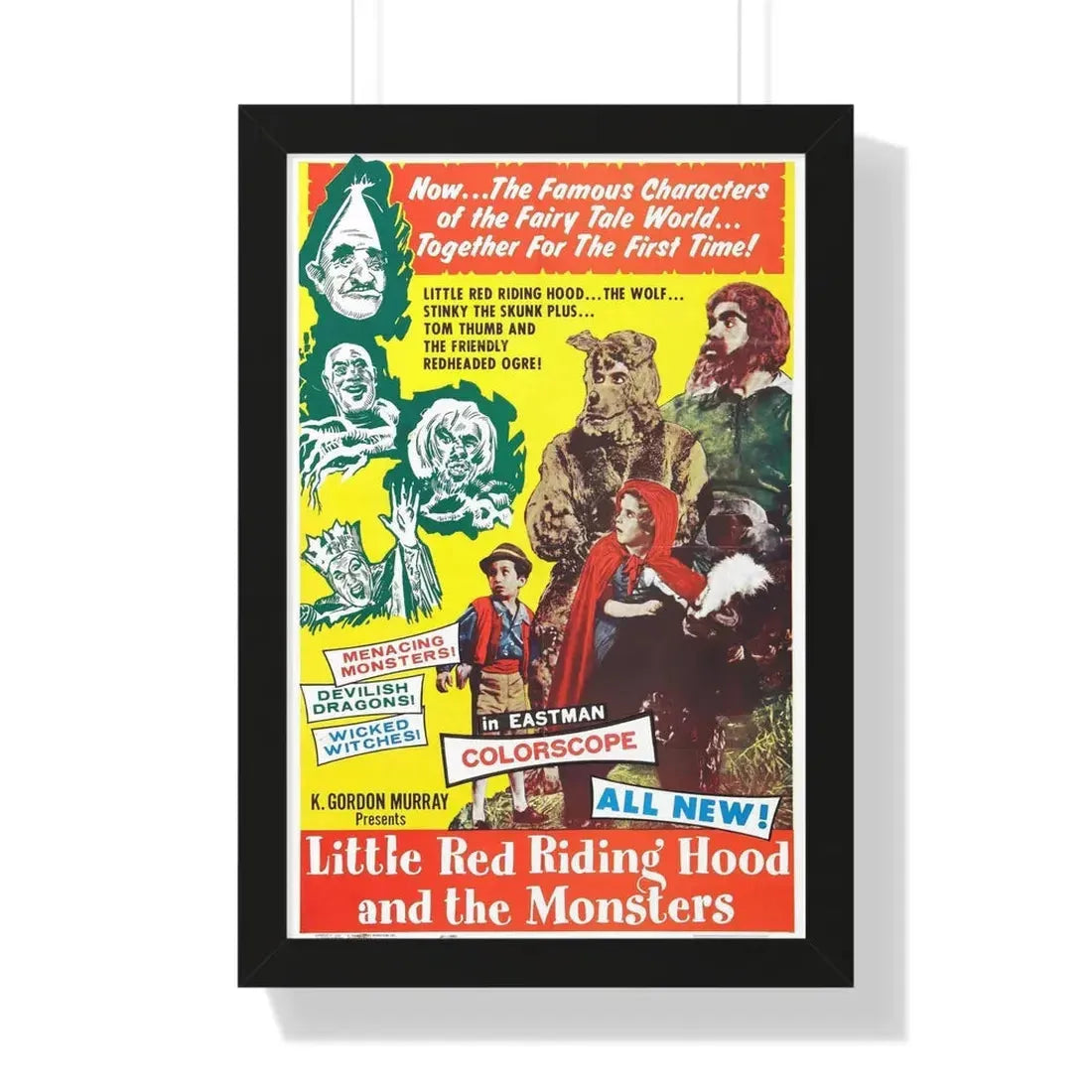 LITTLE RED RIDING HOOD AND THE MONSTERS 1962 - Framed Movie Poster - The Sticker Space