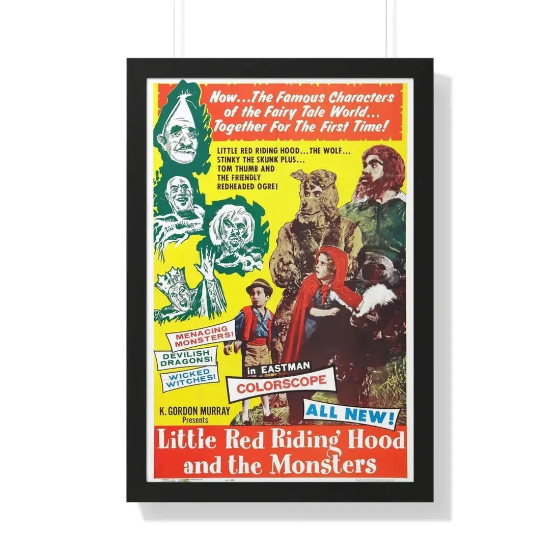 LITTLE RED RIDING HOOD AND THE MONSTERS 1962 - Framed Movie Poster - The Sticker Space