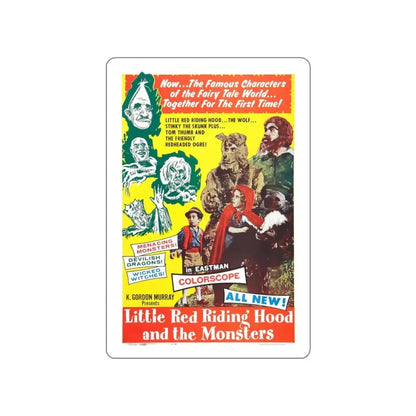 LITTLE RED RIDING HOOD AND THE MONSTERS 1962 Movie Poster STICKER Vinyl Die-Cut Decal 4 Inch - The Sticker Space