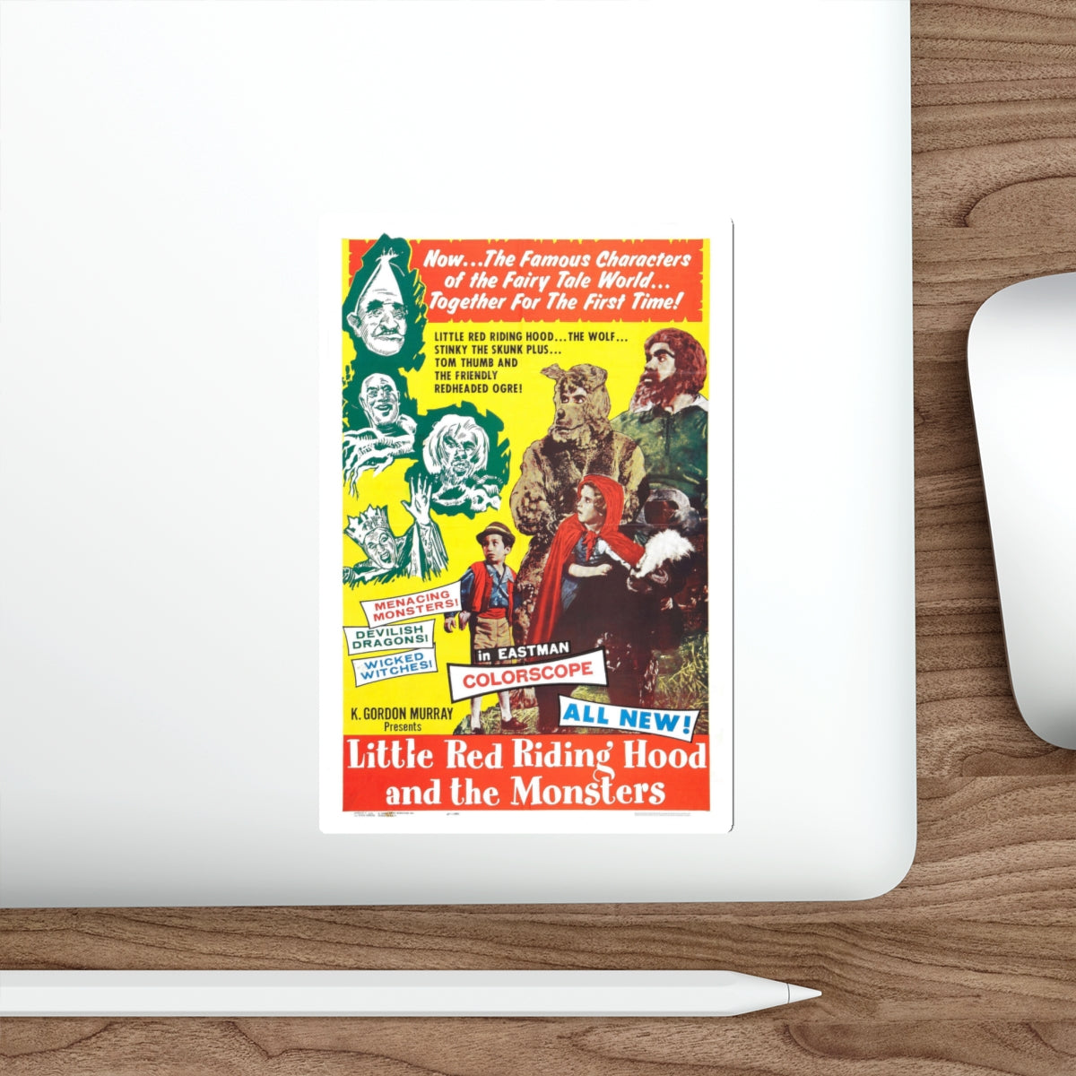 LITTLE RED RIDING HOOD AND THE MONSTERS 1962 Movie Poster STICKER Vinyl Die-Cut Decal-The Sticker Space