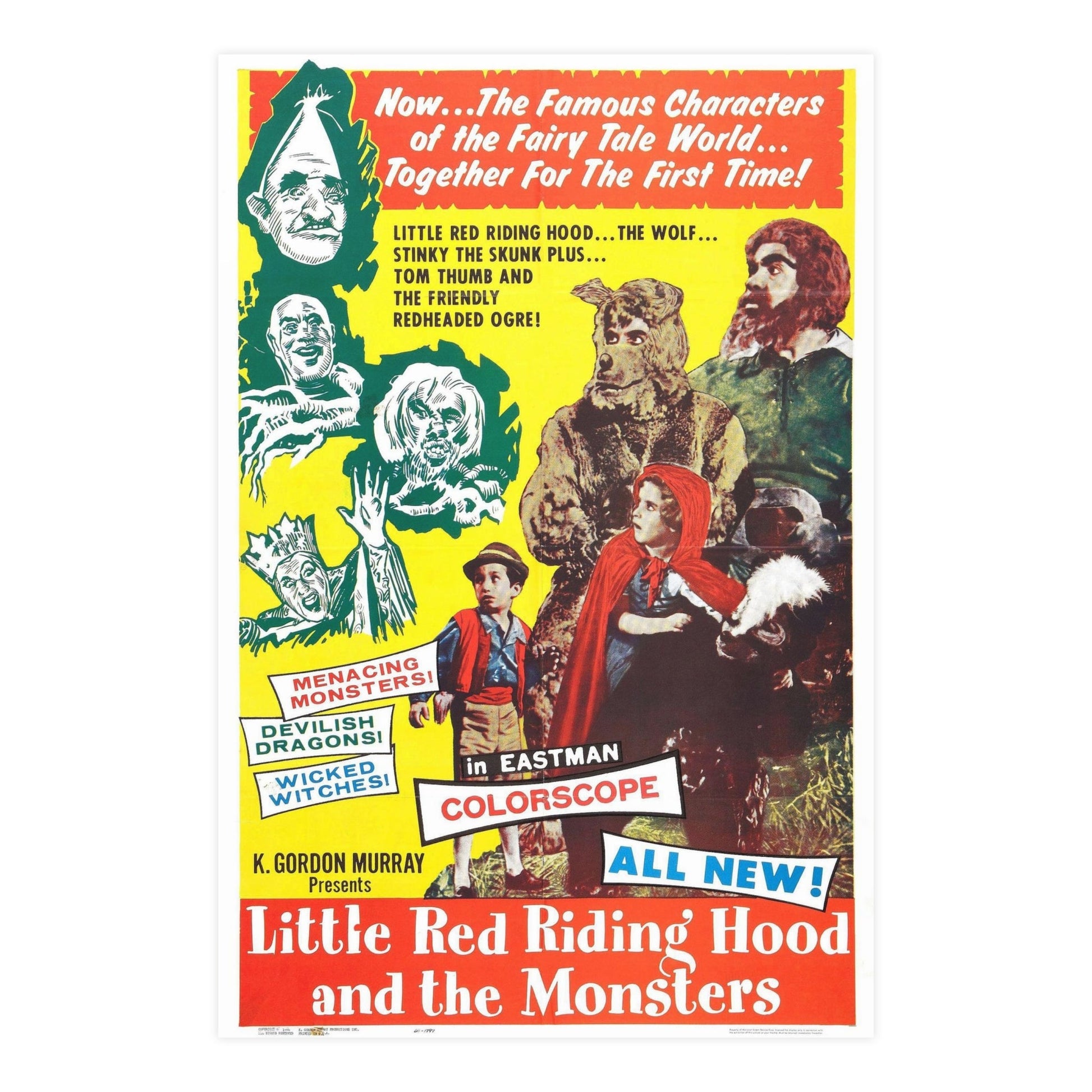 LITTLE RED RIDING HOOD AND THE MONSTERS 1962 - Paper Movie Poster-24″ x 36″ (Vertical)-The Sticker Space