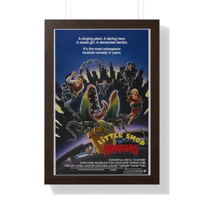 LITTLE SHOP OF HORRORS 1986 - Framed Movie Poster 16″ x 24″ Walnut - The Sticker Space
