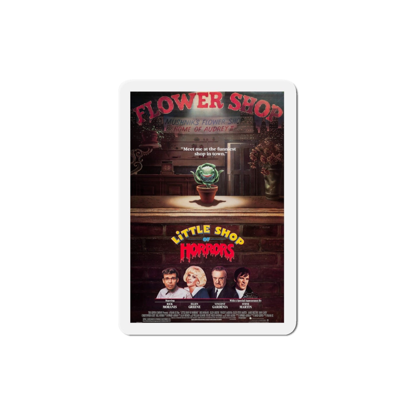 Little Shop of Horrors 1986 Movie Poster Die-Cut Magnet-3" x 3"-The Sticker Space