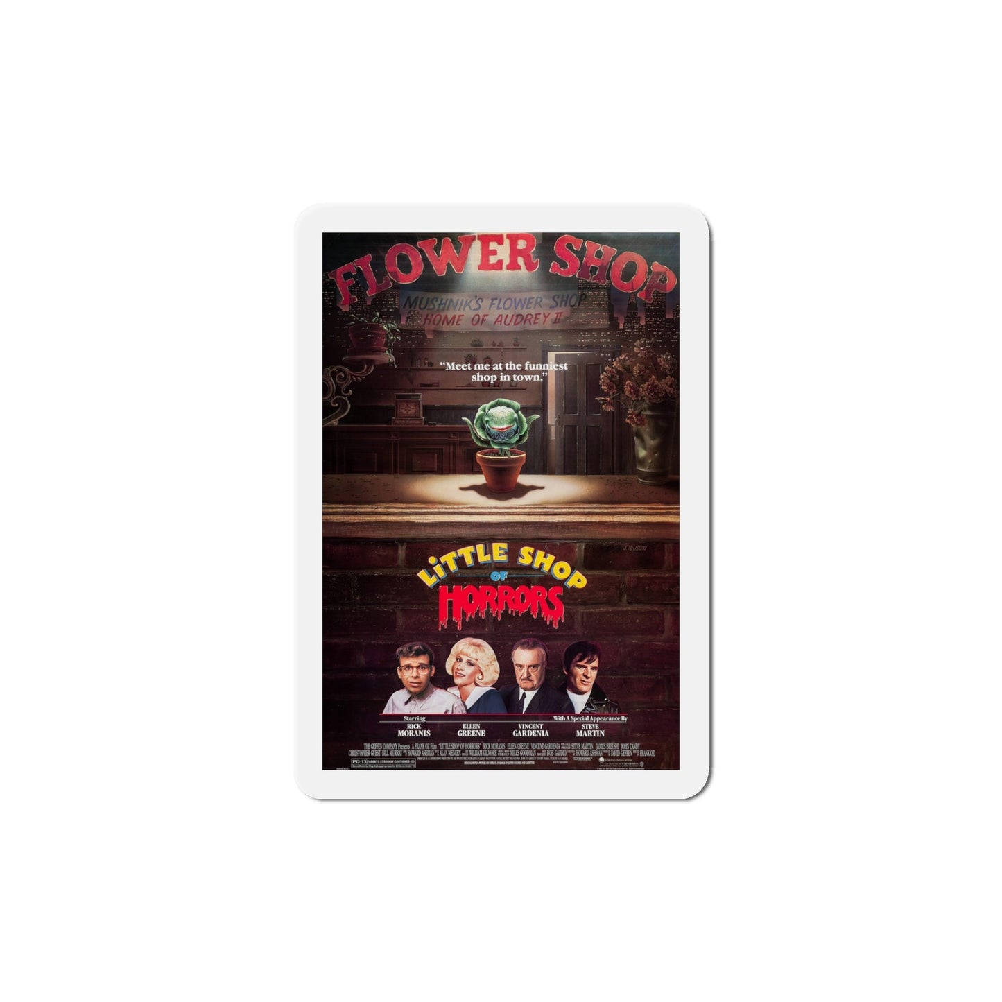 Little Shop of Horrors 1986 Movie Poster Die-Cut Magnet-5" x 5"-The Sticker Space