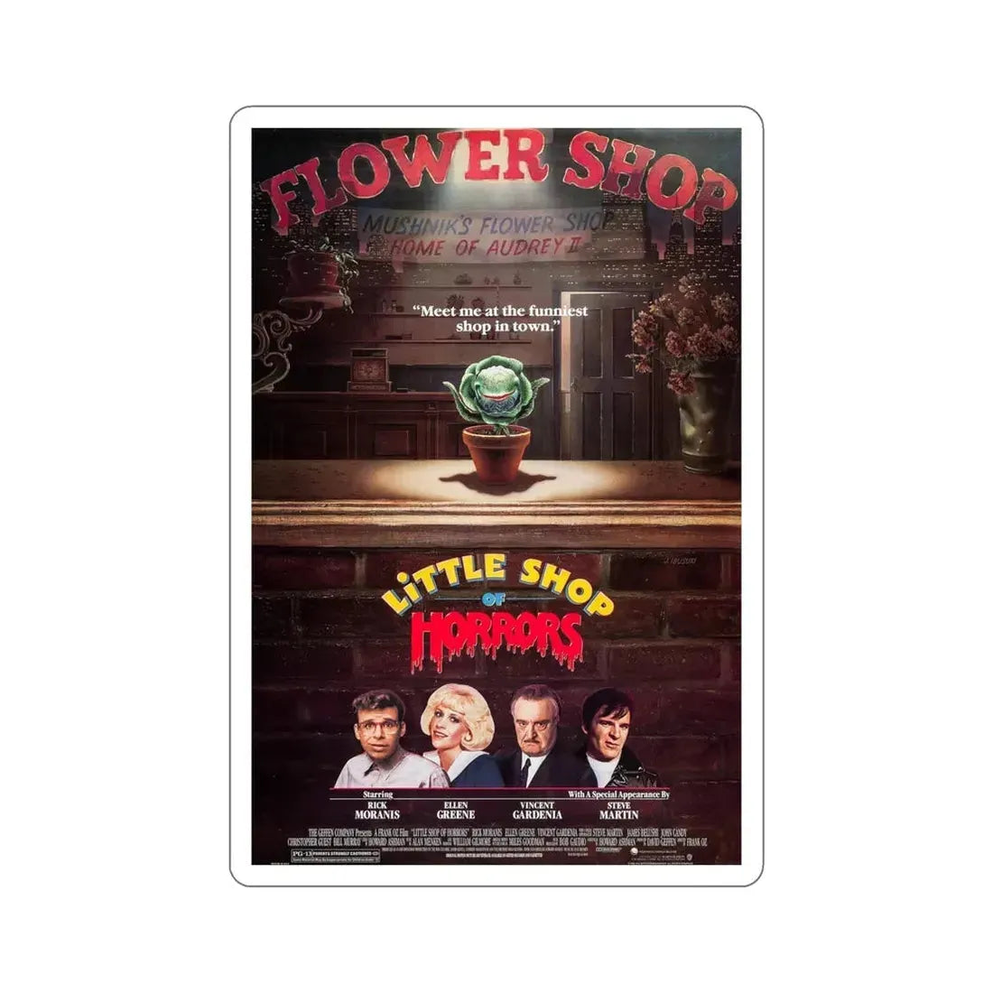 Little Shop of Horrors 1986 Movie Poster STICKER Vinyl Die-Cut Decal - The Sticker Space