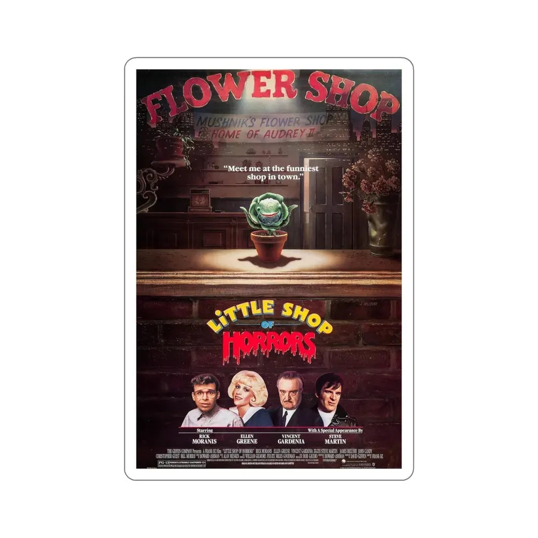 Little Shop of Horrors 1986 Movie Poster STICKER Vinyl Die-Cut Decal - The Sticker Space