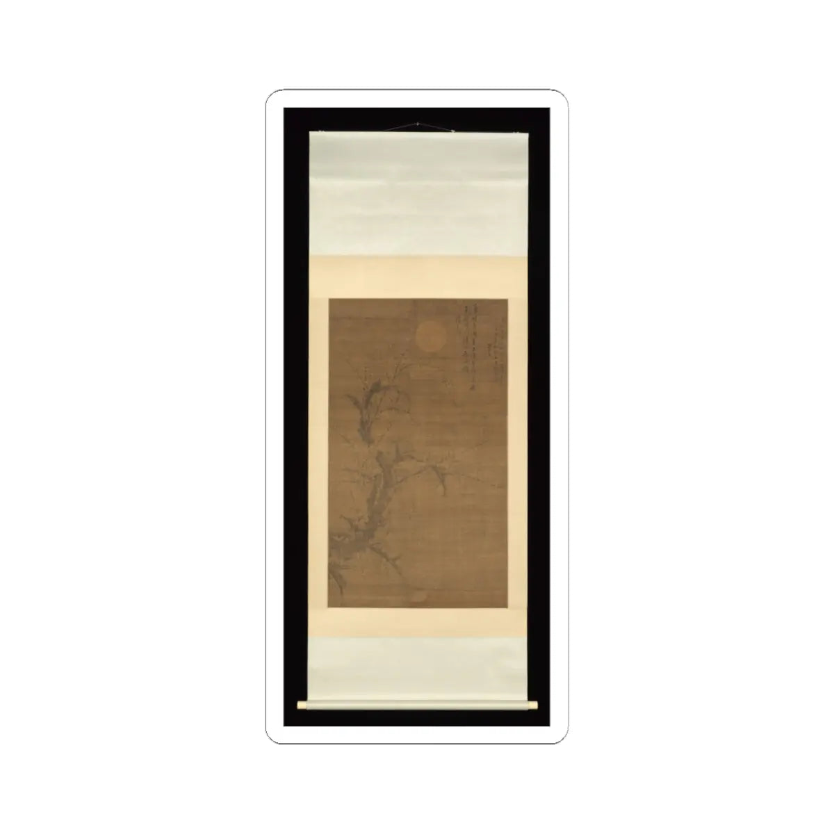 Liu Shiru - Flowering Plum in Moonlight and Snow - 16th century v2 - STICKER Vinyl Kiss-Cut Decal