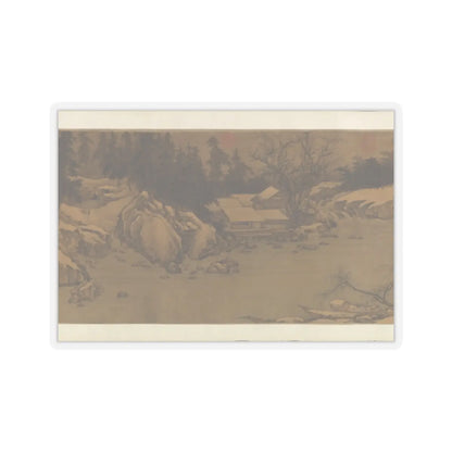 Liu Songnian - Snowy landscape with rustic riverside retreat - ca. late 12th century v4 - STICKER Vinyl Kiss-Cut Decal