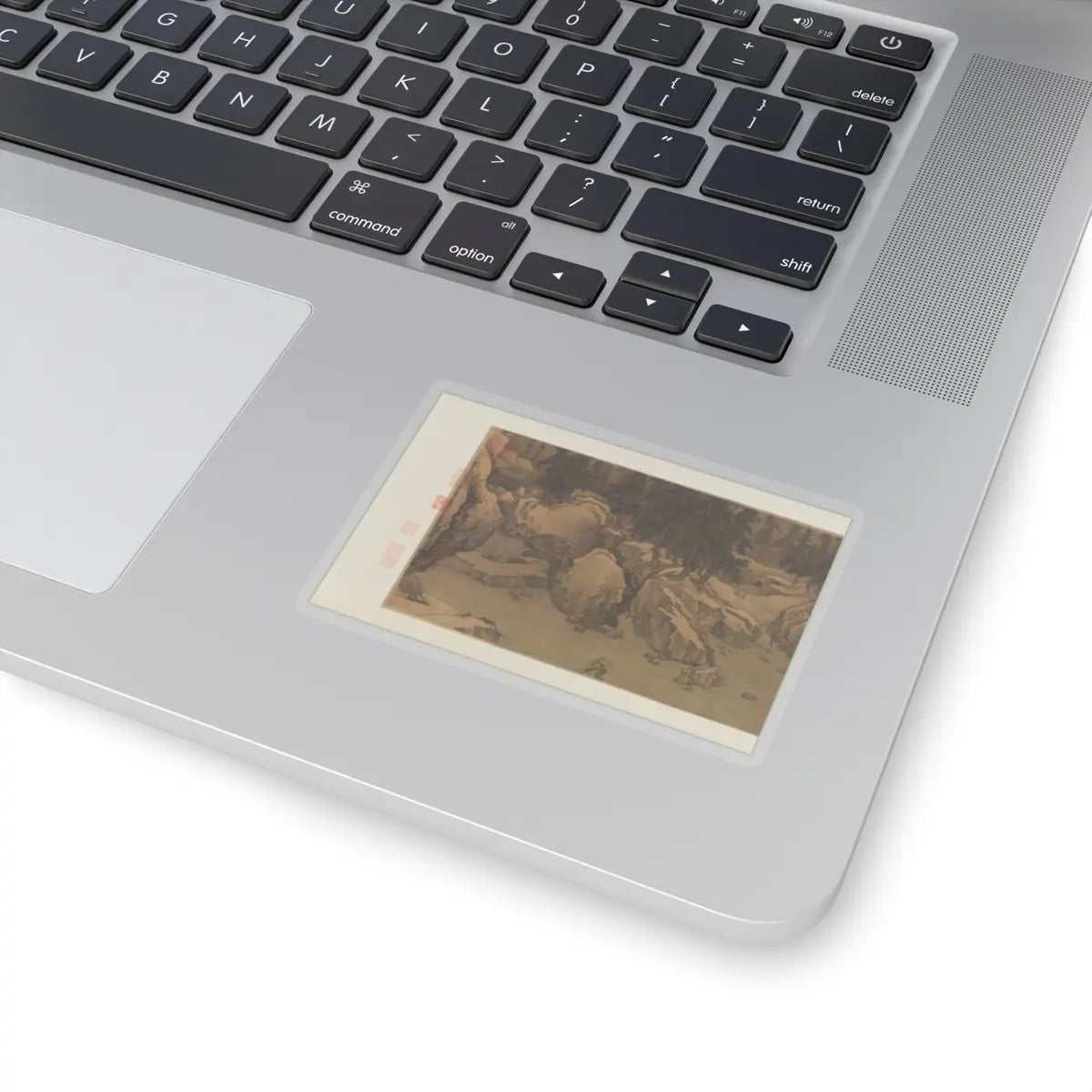 Liu Songnian - Snowy landscape with rustic riverside retreat - ca. late 12th century v5 - STICKER Vinyl Kiss-Cut Decal
