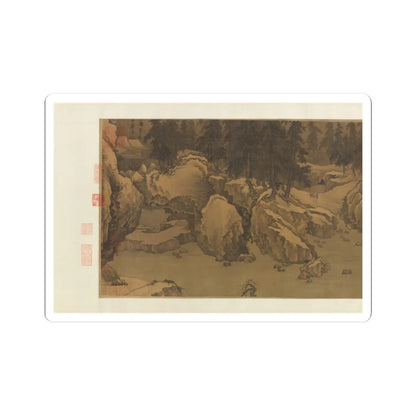 Liu Songnian - Snowy landscape with rustic riverside retreat - ca. late 12th century v5 - STICKER Vinyl Kiss-Cut Decal