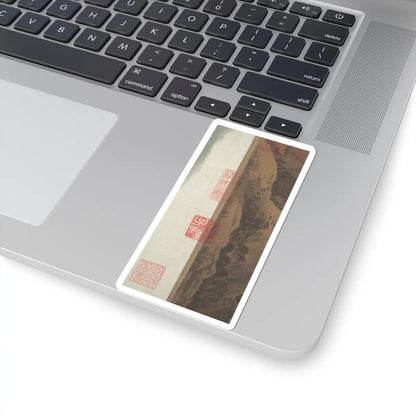 Liu Songnian - Snowy landscape with rustic riverside retreat - ca. late 12th century v9 - STICKER Vinyl Kiss-Cut Decal