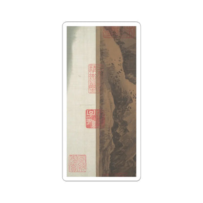 Liu Songnian - Snowy landscape with rustic riverside retreat - ca. late 12th century v9 - STICKER Vinyl Kiss-Cut Decal