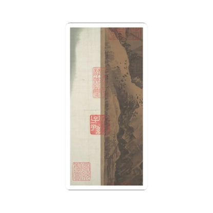 Liu Songnian - Snowy landscape with rustic riverside retreat - ca. late 12th century v9 - STICKER Vinyl Kiss-Cut Decal