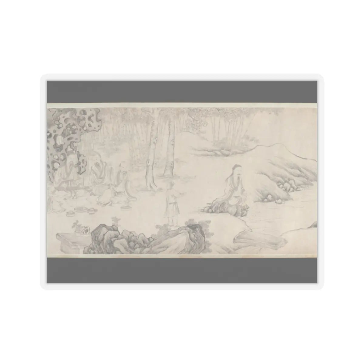 Liu Yanchong - Seven Sages of the Bamboo Grove - 1844 v1 - STICKER Vinyl Kiss-Cut Decal