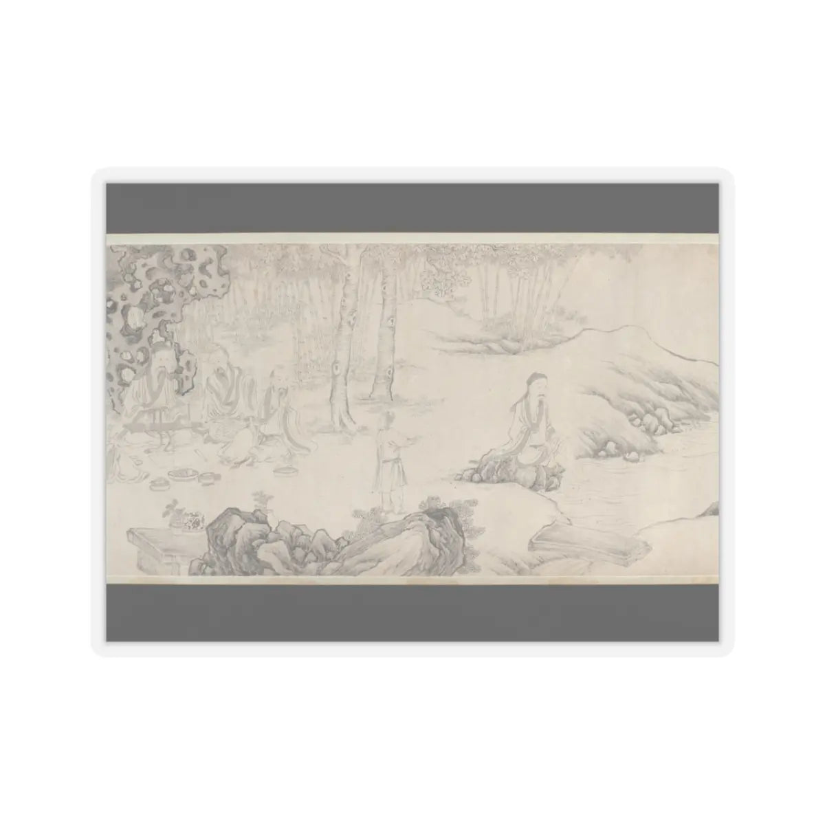 Liu Yanchong - Seven Sages of the Bamboo Grove - 1844 v1 - STICKER Vinyl Kiss-Cut Decal