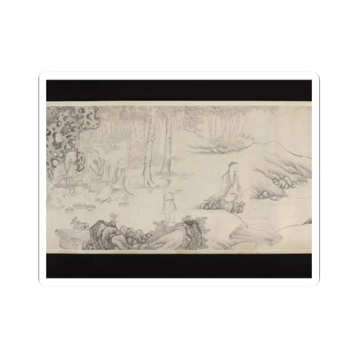 Liu Yanchong - Seven Sages of the Bamboo Grove - 1844 v1 - STICKER Vinyl Kiss-Cut Decal