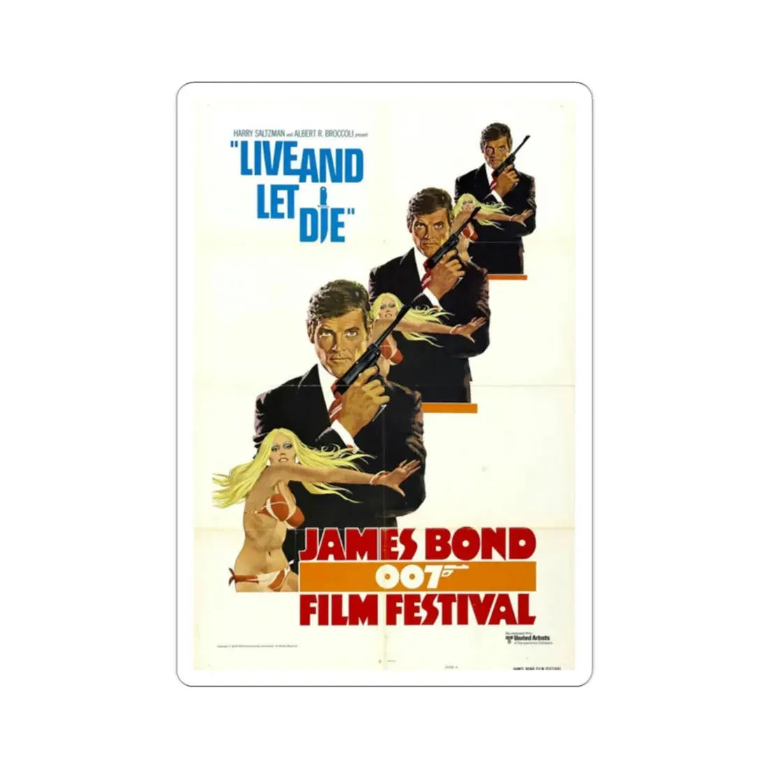 Live and Let Die 1973 3 Movie Poster STICKER Vinyl Die-Cut Decal - The Sticker Space