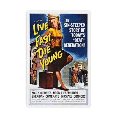 LIVE FAST DIE YOUNG 1958 - Paper Movie Poster-16″ x 24″ (Vertical)-The Sticker Space
