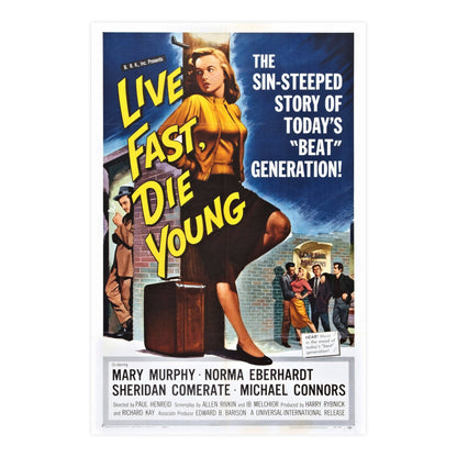 LIVE FAST DIE YOUNG 1958 - Paper Movie Poster-24″ x 36″ (Vertical)-The Sticker Space
