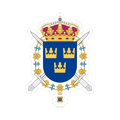 Livgardesgruppen vapen (Sweden) (Coat of Arms) STICKER Vinyl Kiss-Cut Decal 3 Inch White - The Sticker Space