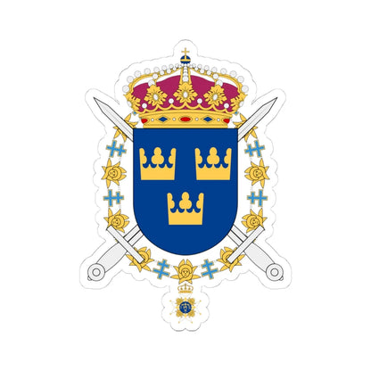 Livgardesgruppen vapen (Sweden) (Coat of Arms) STICKER Vinyl Kiss-Cut Decal 4 Inch White - The Sticker Space