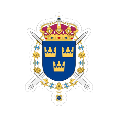Livgardesgruppen vapen (Sweden) (Coat of Arms) STICKER Vinyl Kiss-Cut Decal 6 Inch White - The Sticker Space
