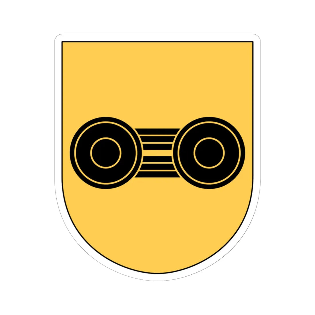 Livgardet 122. kompaniet vapen (Sweden) (Coat of Arms) STICKER Vinyl Kiss-Cut Decal 6 Inch White - The Sticker Space