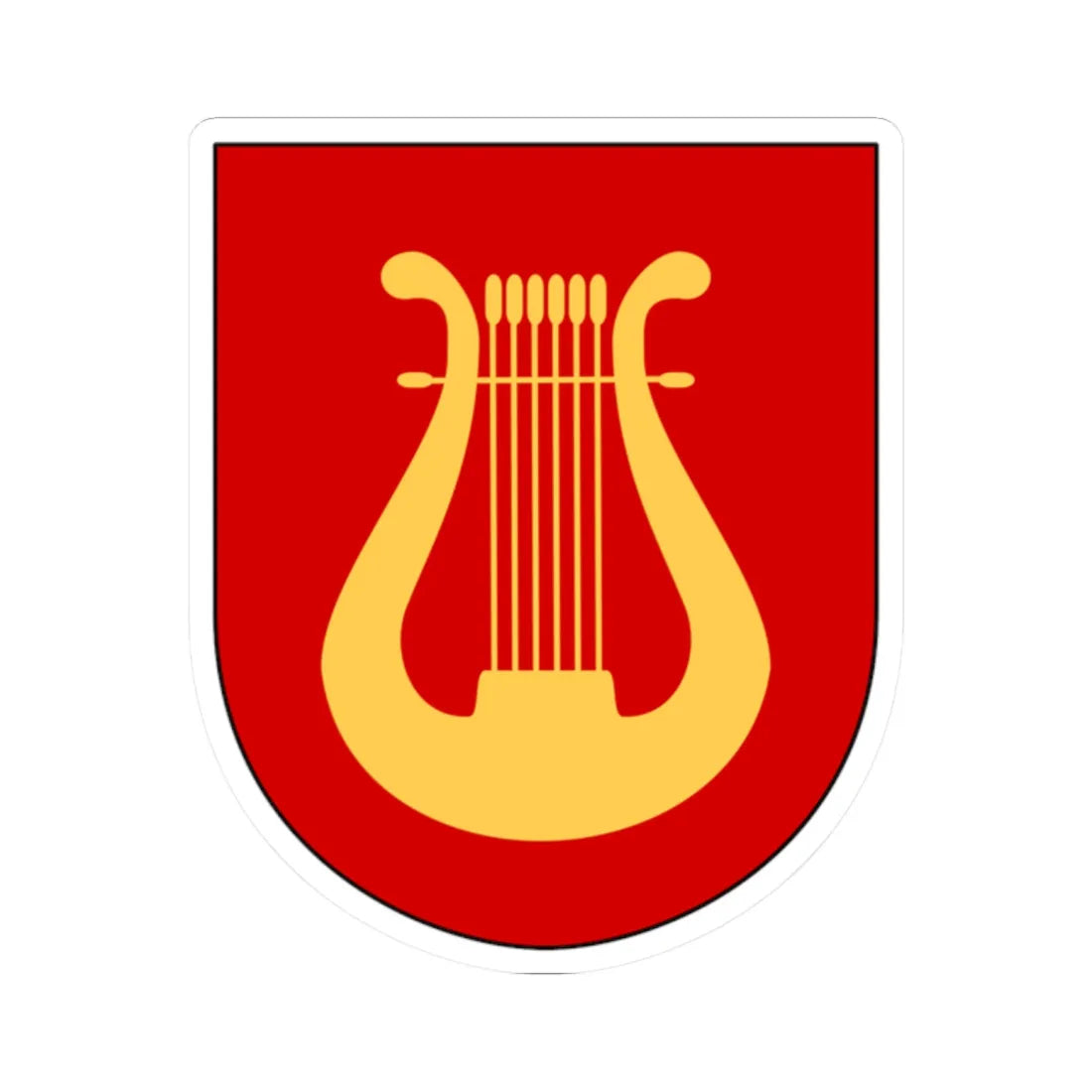 Livgardet Arméns musikkår vapen (Sweden) (Coat of Arms) STICKER Vinyl Kiss-Cut Decal 2 Inch White - The Sticker Space