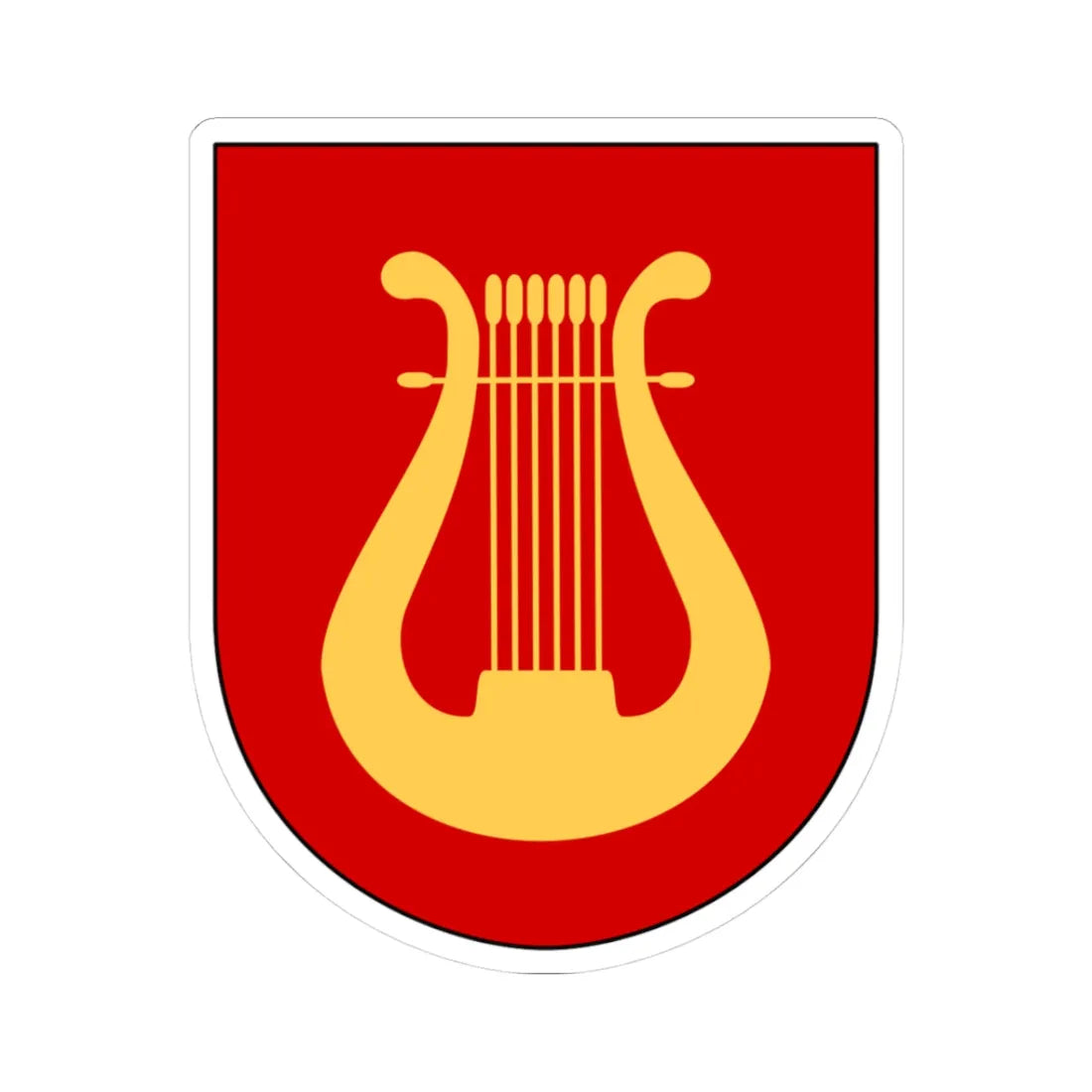 Livgardet Arméns musikkår vapen (Sweden) (Coat of Arms) STICKER Vinyl Kiss-Cut Decal 3 Inch White - The Sticker Space