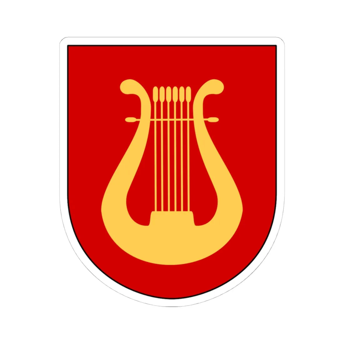 Livgardet Arméns musikkår vapen (Sweden) (Coat of Arms) STICKER Vinyl Kiss-Cut Decal 4 Inch White - The Sticker Space