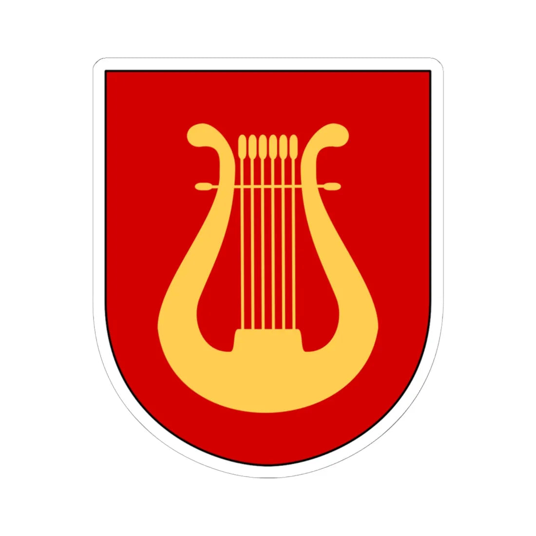 Livgardet Arméns musikkår vapen (Sweden) (Coat of Arms) STICKER Vinyl Kiss-Cut Decal 6 Inch White - The Sticker Space