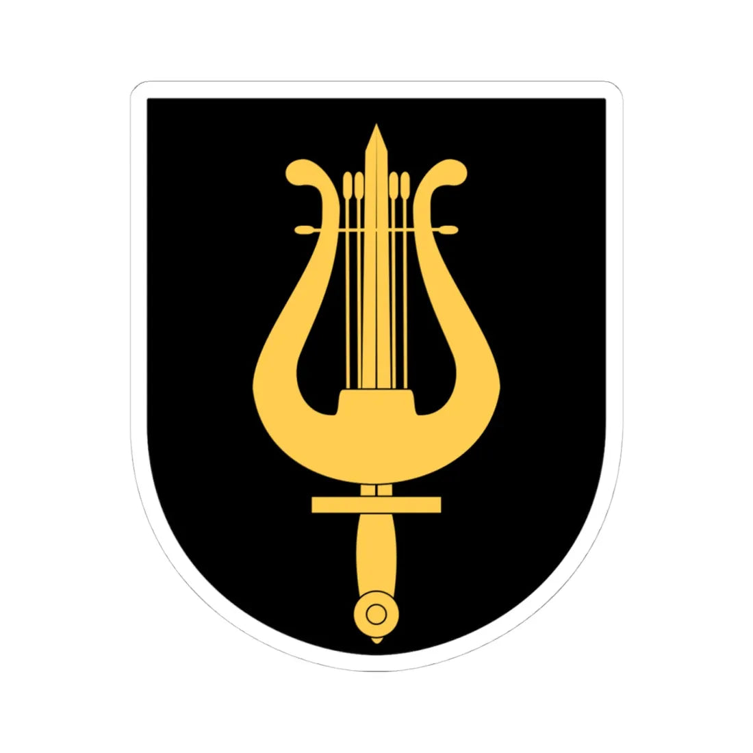 Livgardet Försvarsmusikens stab vapen (Sweden) (Coat of Arms) STICKER Vinyl Kiss-Cut Decal 4 Inch White - The Sticker Space