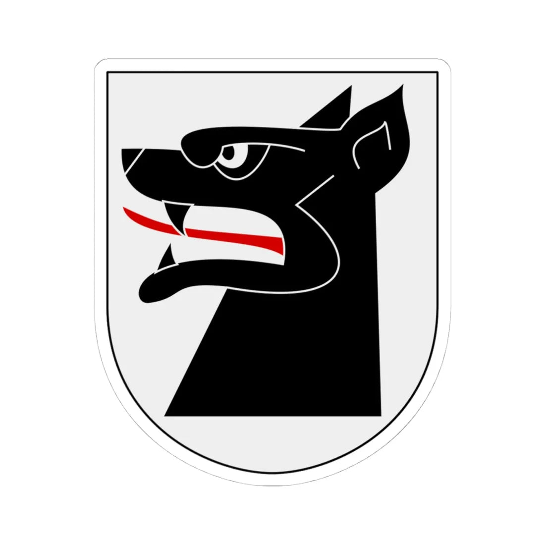 Livgardet Hundtjänstenheten vapen (Sweden) (Coat of Arms) STICKER Vinyl Kiss-Cut Decal 4 Inch White - The Sticker Space