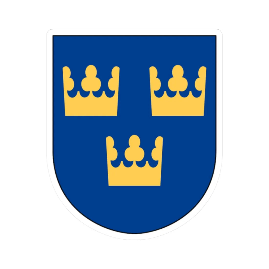 Livgardet Internationella utbildningsenheten vapen (Sweden) (Coat of Arms) STICKER Vinyl Kiss-Cut Decal 2 Inch White - The Sticker Space