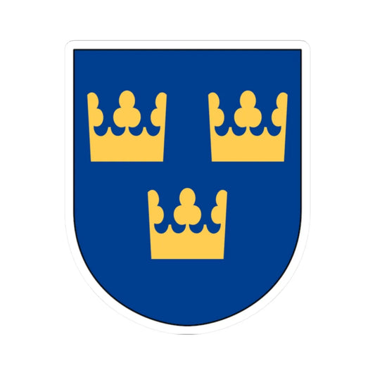 Livgardet Internationella utbildningsenheten vapen (Sweden) (Coat of Arms) STICKER Vinyl Kiss-Cut Decal 2 Inch White - The Sticker Space