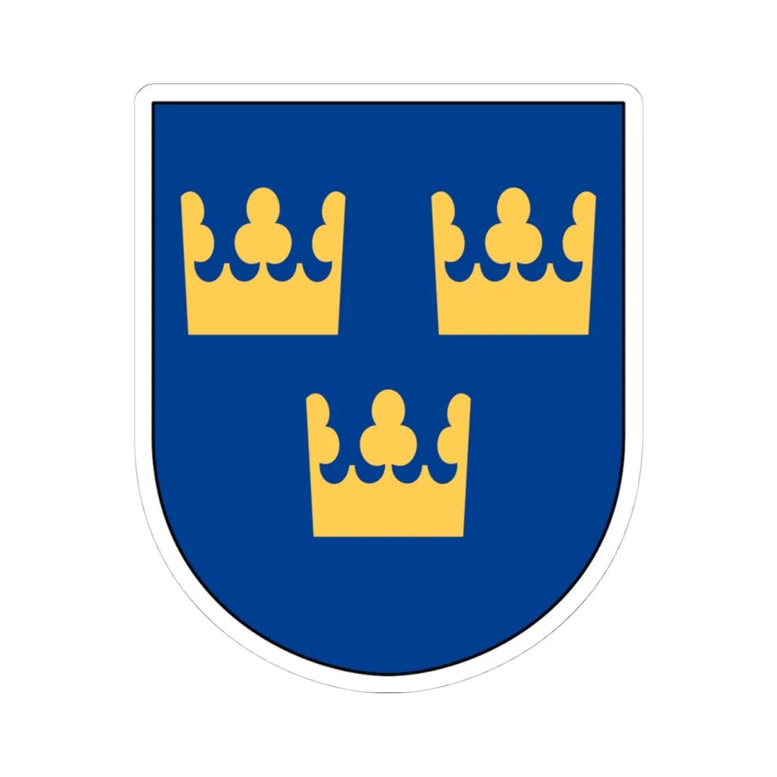 Livgardet Internationella utbildningsenheten vapen (Sweden) (Coat of Arms) STICKER Vinyl Kiss-Cut Decal 4 Inch White - The Sticker Space