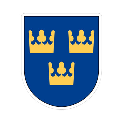 Livgardet Internationella utbildningsenheten vapen (Sweden) (Coat of Arms) STICKER Vinyl Kiss-Cut Decal 4 Inch White - The Sticker Space