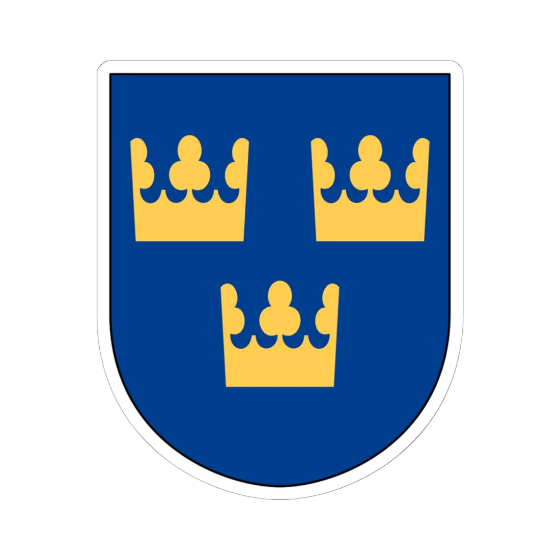 Livgardet Internationella utbildningsenheten vapen (Sweden) (Coat of Arms) STICKER Vinyl Kiss-Cut Decal 6 Inch White - The Sticker Space