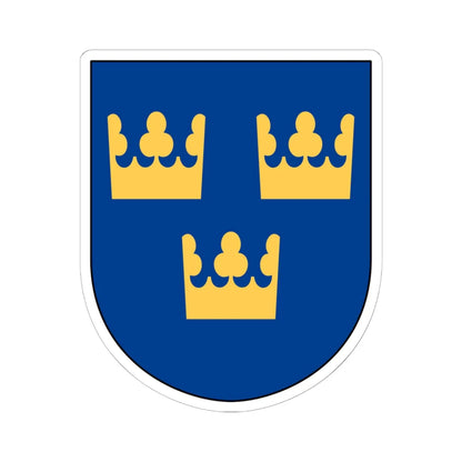 Livgardet Internationella utbildningsenheten vapen (Sweden) (Coat of Arms) STICKER Vinyl Kiss-Cut Decal 6 Inch White - The Sticker Space